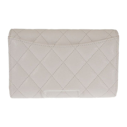 Chanel Medium Classic Flap Wallet Ap0232_b33352_10601 Bifold Wallet Caviar Skin