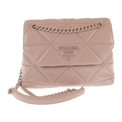 Prada Spectrum Small 1bd233 Shoulder Bag Nappa Leather Pink Beige Ladies [AB