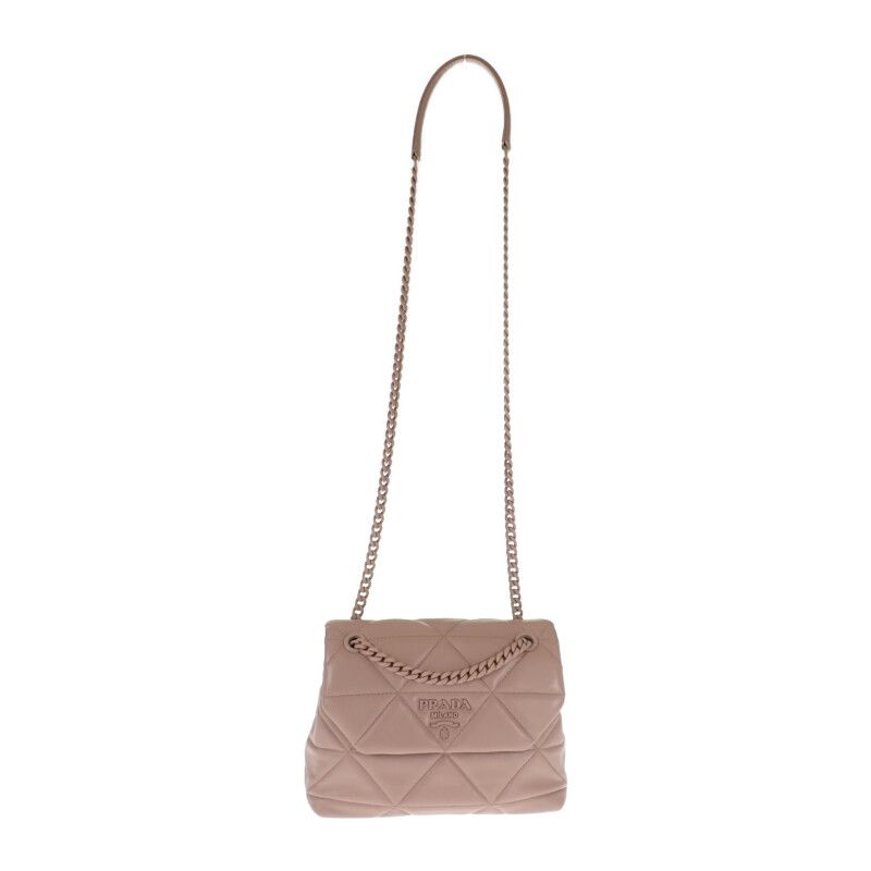 Prada Spectrum Small 1bd233 Shoulder Bag Nappa Leather Pink Beige Ladies [AB