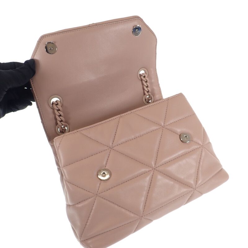 Prada Spectrum Small 1bd233 Shoulder Bag Nappa Leather Pink Beige Ladies [AB