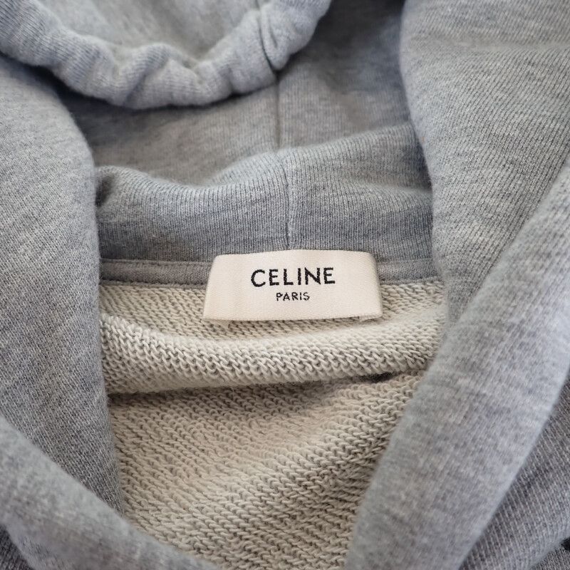 Celine Loose Hoodie Size S 2y321670q.09gb Hoodie Cotton Gray Mens [AB Rank