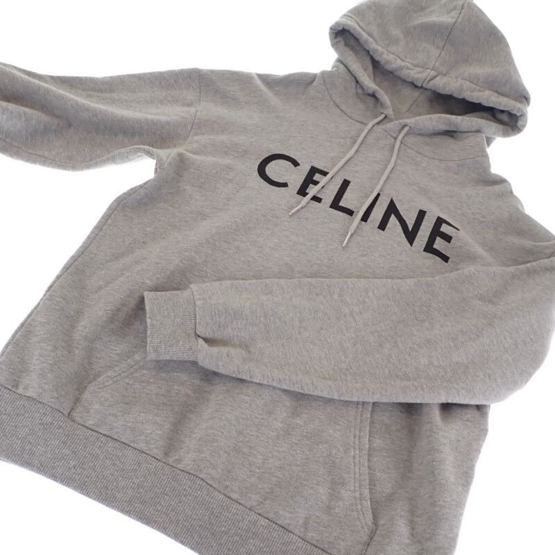 Celine Loose Hoodie Size S 2y321670q.09gb Hoodie Cotton Gray Mens [AB Rank