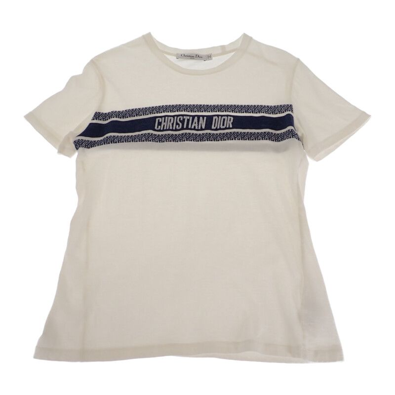 Christian DIOR Logo Size S 143t04a4043_x0200 Short Sleeve T-shirt Cotton White