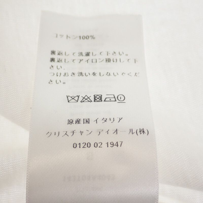 Christian DIOR Logo Size S 143t04a4043_x0200 Short Sleeve T-shirt Cotton White