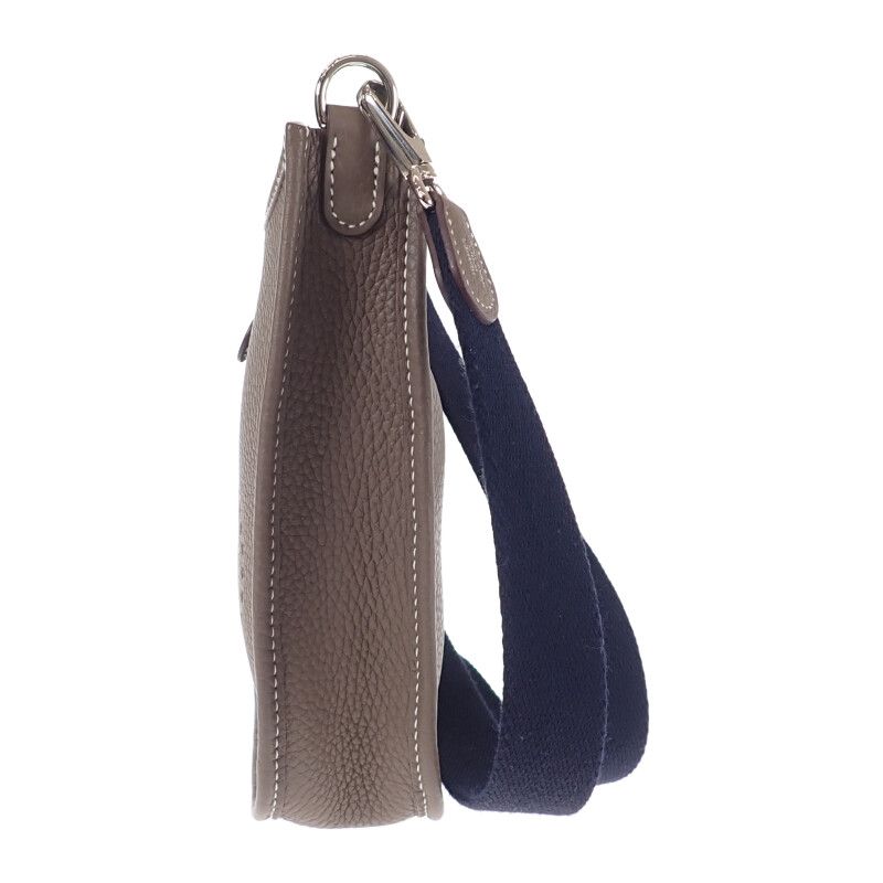 Hermes Evelyn TPM Shoulder Bag Taurillon Clemence Etoupe Beige Blue Indigo
