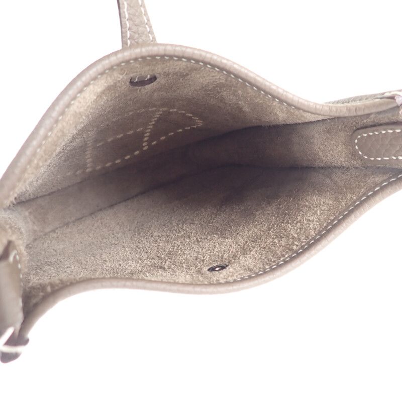 Hermes Evelyn TPM Shoulder Bag Taurillon Clemence Etoupe Beige Blue Indigo