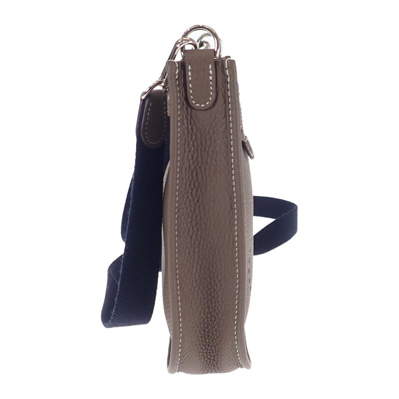 Hermes Evelyn TPM Shoulder Bag Taurillon Clemence Etoupe Beige Blue Indigo