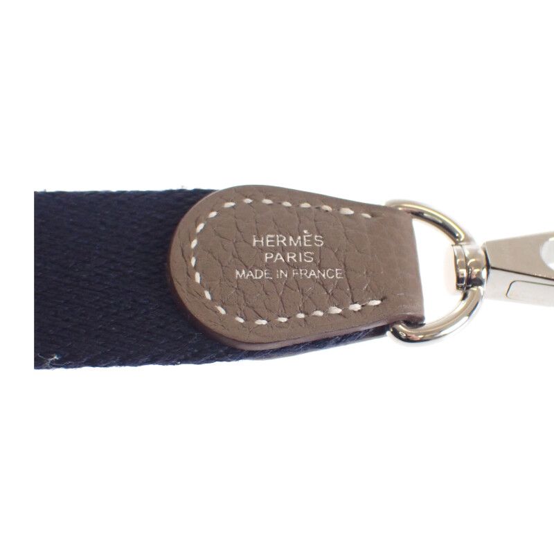 Hermes Evelyn TPM Shoulder Bag Taurillon Clemence Etoupe Beige Blue Indigo