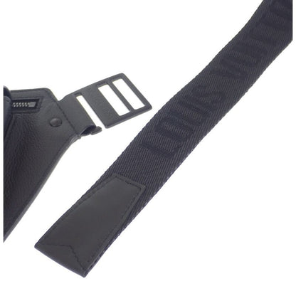 Louis Vuitton Take Off Su Ring M57081 Body Bag Grain Calf Leather Black Men's