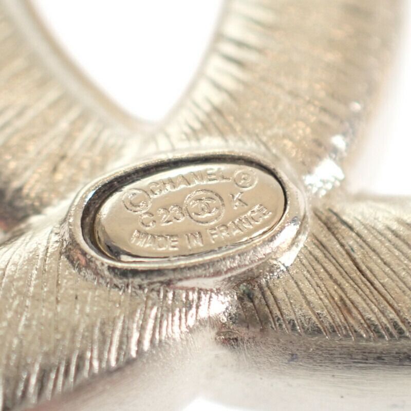 Chanel Coco Mark Brooch Metal Crystal Gold Black Ladies [rank A