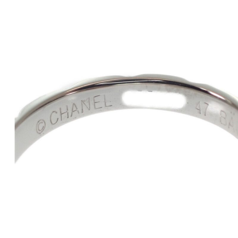Chanel Matelasse Marriage Ring J2820 Pt950 Platinum Rings Ladies Size 7 47