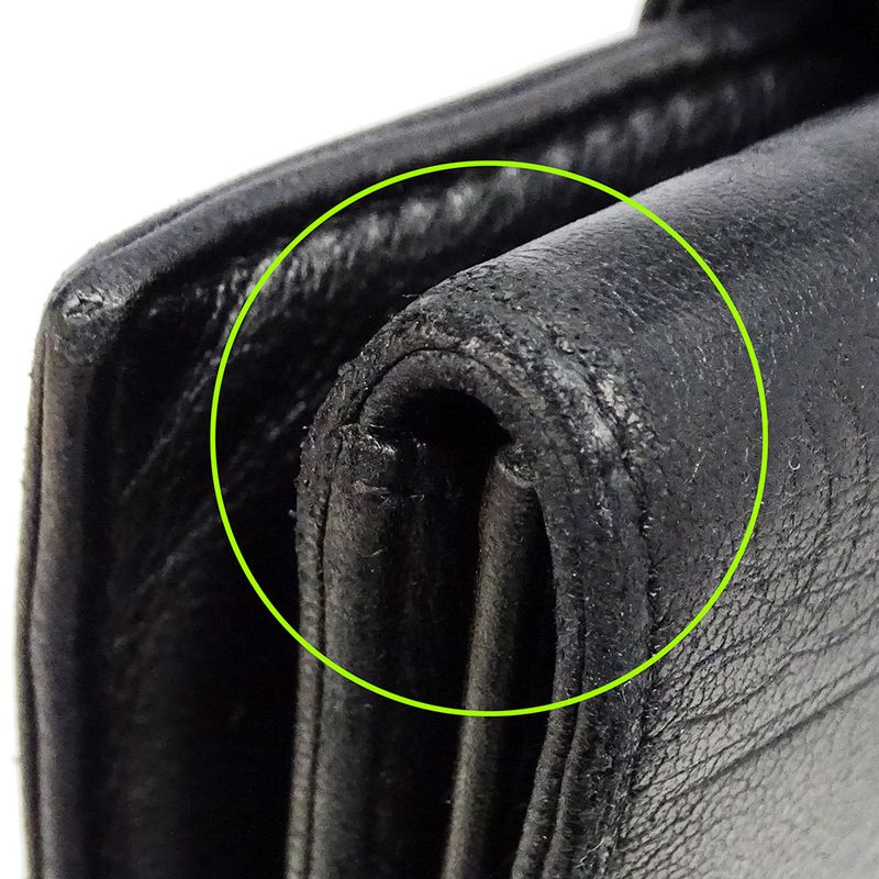 Chanel Wallet Women's Brand Bifold Wallet Icon Lambskin Black Gold Hardware