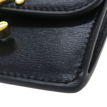 Celine Triomphe Cardholder With Flap / Shiny Calfskin 10i583dpv.38no [A Rank