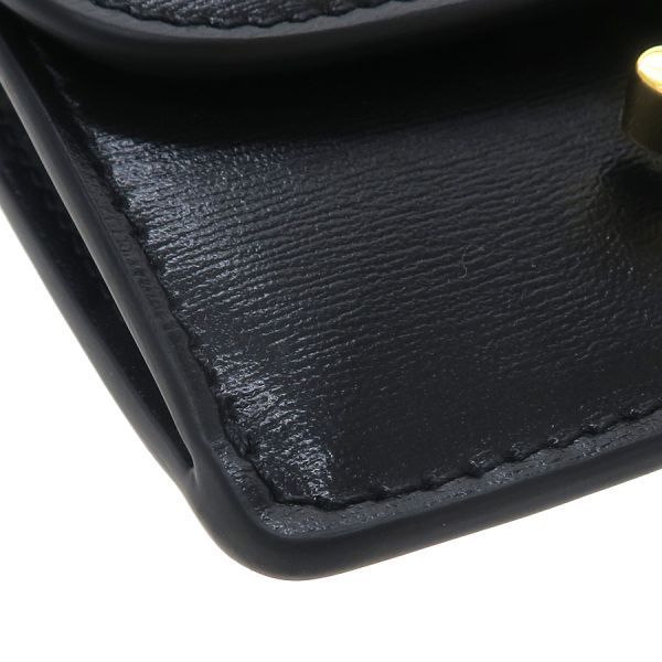 Celine Triomphe Cardholder With Flap / Shiny Calfskin 10i583dpv.38no [A Rank