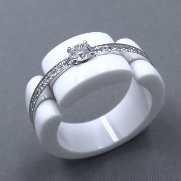 Chanel Ultra Diamond Ring /large Model #55 (size Near 14) [none Fee Gift