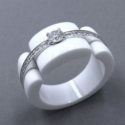 Chanel Ultra Diamond Ring /large Model #55 (size Near 14) [none Fee Gift