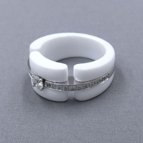 Chanel Ultra Diamond Ring /large Model #55 (size Near 14) [none Fee Gift