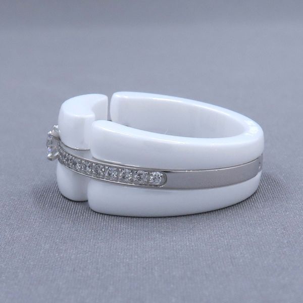 Chanel Ultra Diamond Ring /large Model #55 (size Near 14) [none Fee Gift