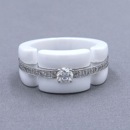 Chanel Ultra Diamond Ring /large Model #55 (size Near 14) [none Fee Gift