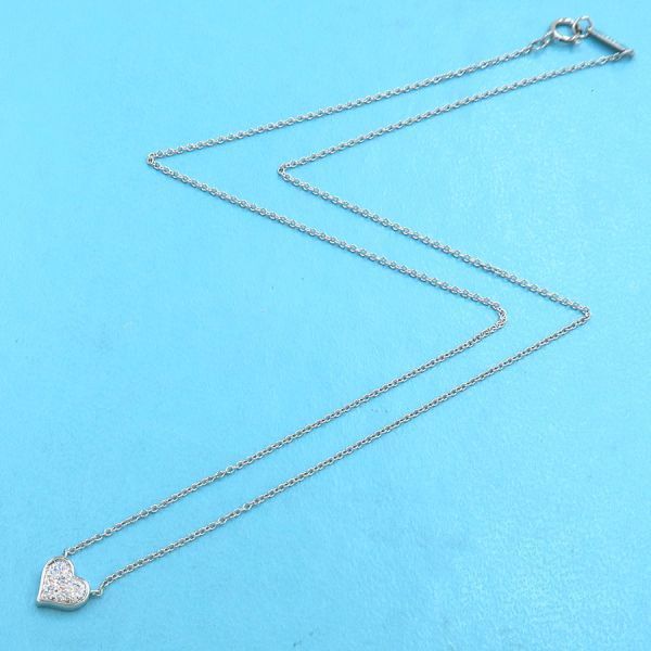 Tiffany & Co Sentimental Heart Necklace / Diamond 3P [none Fee Gift Wrapping]