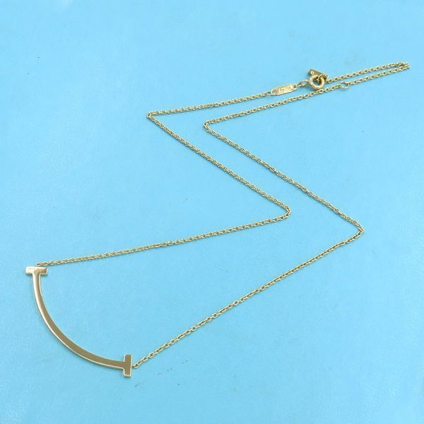 Tiffany & Co T-smile Necklace / Medium [none Fee Gift Wrapping] [grade A