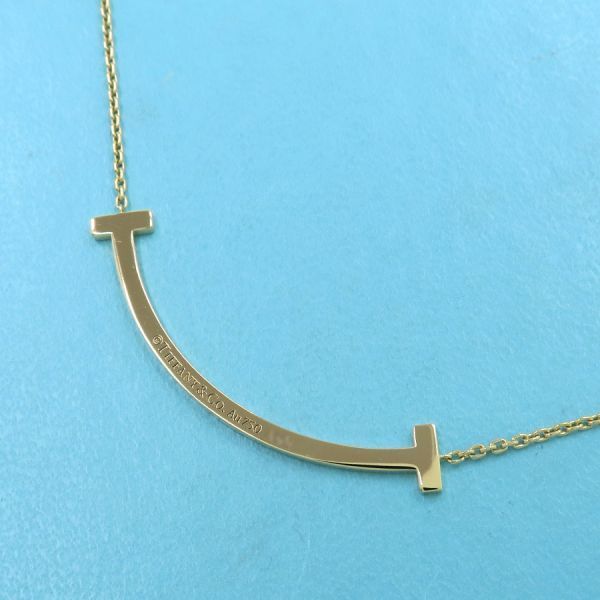 Tiffany & Co T-smile Necklace / Medium [none Fee Gift Wrapping] [grade A