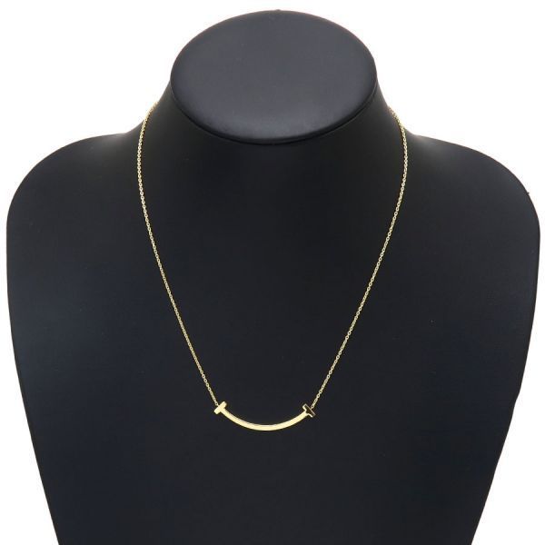 Tiffany & Co T-smile Necklace / Medium [none Fee Gift Wrapping] [grade A