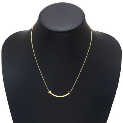 Tiffany & Co T-smile Necklace / Medium [none Fee Gift Wrapping] [grade A