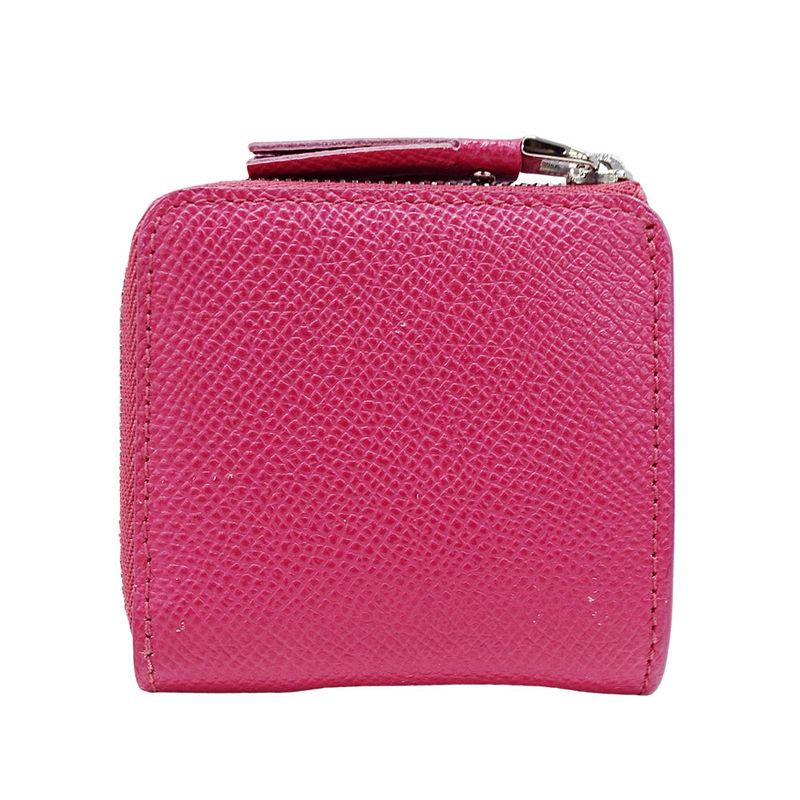 Loewe Wallet Women's Brand Anagram Coin Case Leather Pink L-shape Zipper Mini
