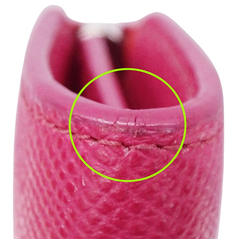 Loewe Wallet Women's Brand Anagram Coin Case Leather Pink L-shape Zipper Mini