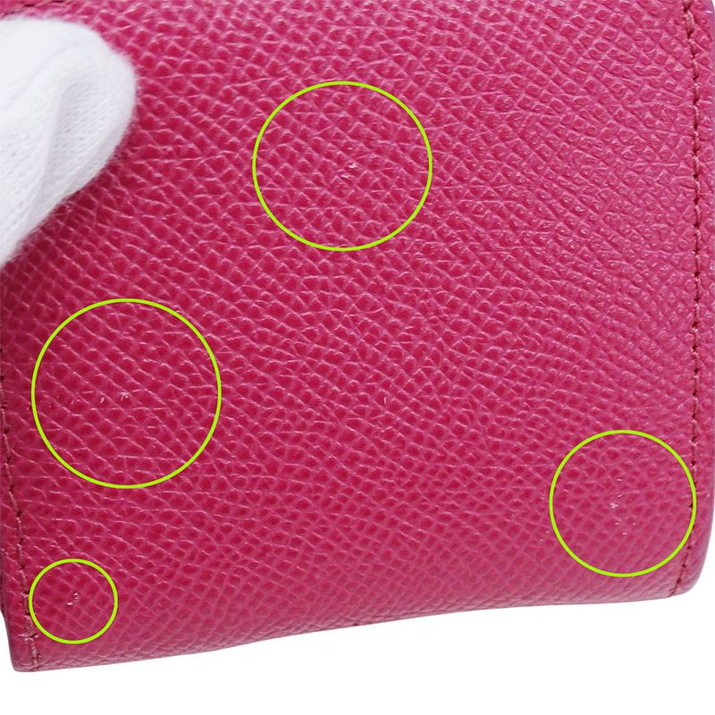 Loewe Wallet Women's Brand Anagram Coin Case Leather Pink L-shape Zipper Mini
