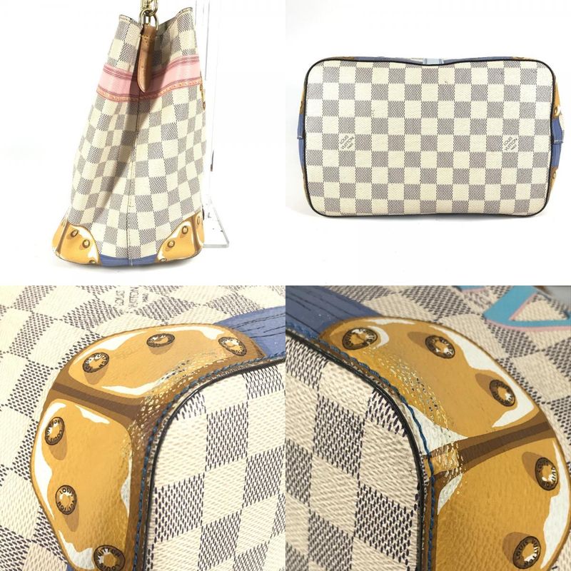 Louis Vuitton Shoulder Bag Neonoe N41066 Damier Azure Canvas White