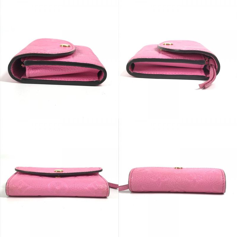 Louis Vuitton Bifold Wallet Porte Monet Rosali M82485 Monogram Empreinte