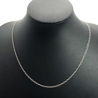 Tiffany & Co Tiffany & Co Oval Link Chain Necklace 18K White Gold 3.3g White