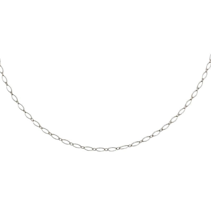 Tiffany & Co Tiffany & Co Oval Link Chain Necklace 18K White Gold 3.3g White