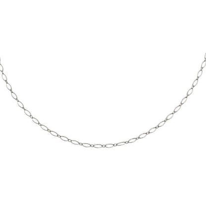Tiffany & Co Tiffany & Co Oval Link Chain Necklace 18K White Gold 3.3g White