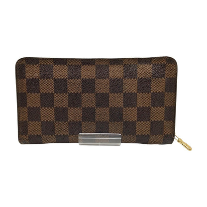 Louis Vuitton Damier Portomone Zip Round Zipper Long Wallet N61728 Brown