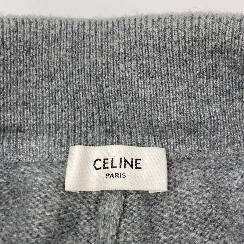 Celine 2a54q402p Grey Cashmere Blend Drawcord Jogger Long Pants S
