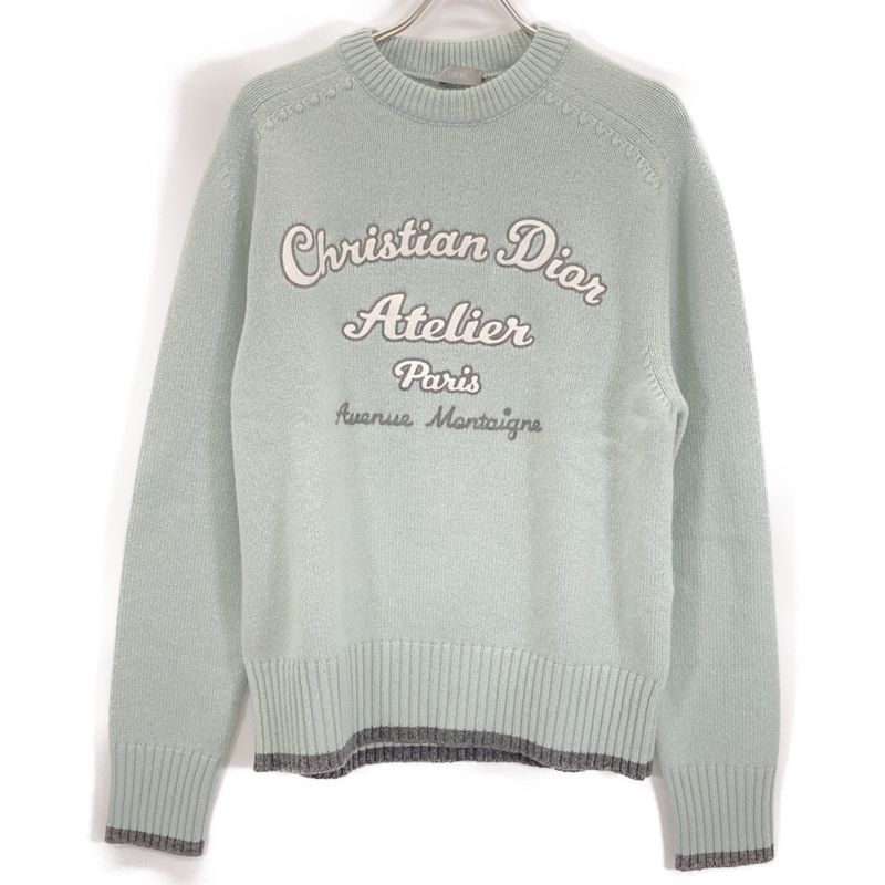 Dior Homme Dior Homme 20 Years 213m640at298 Mint Wool Atelier Logo Knit Sweater