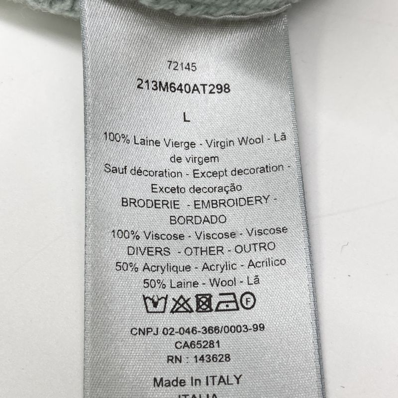 Dior Homme Dior Homme 20 Years 213m640at298 Mint Wool Atelier Logo Knit Sweater