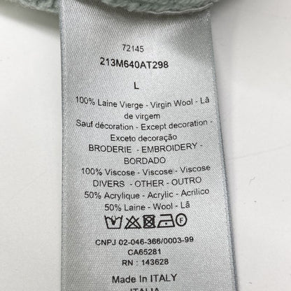 Dior Homme Dior Homme 20 Years 213m640at298 Mint Wool Atelier Logo Knit Sweater