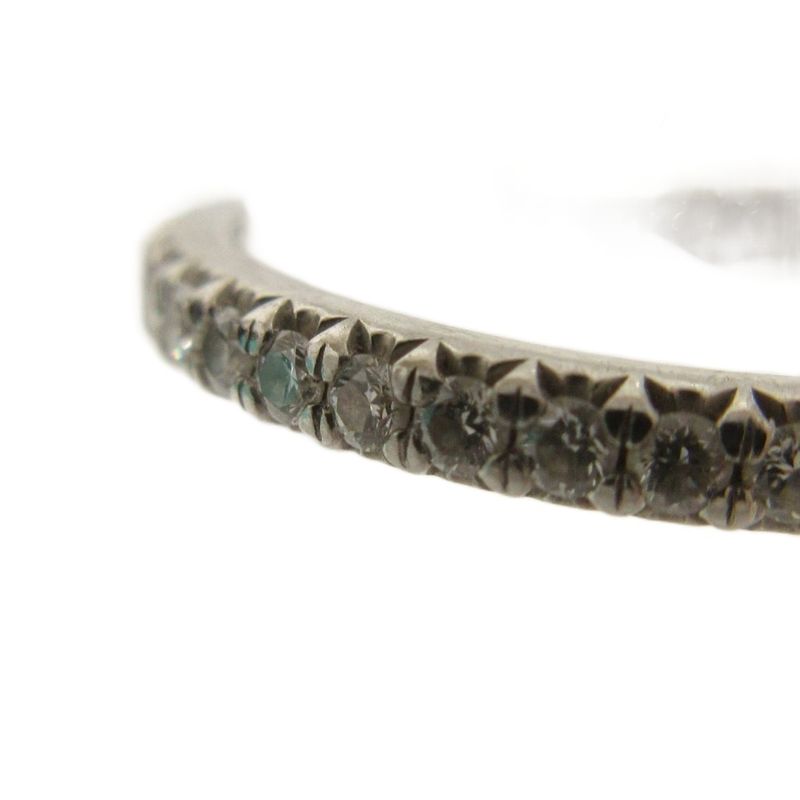 Tiffany & Co Tiffany & CO Half Eternity Ring Diamond Pt950 2.4g Silver Color