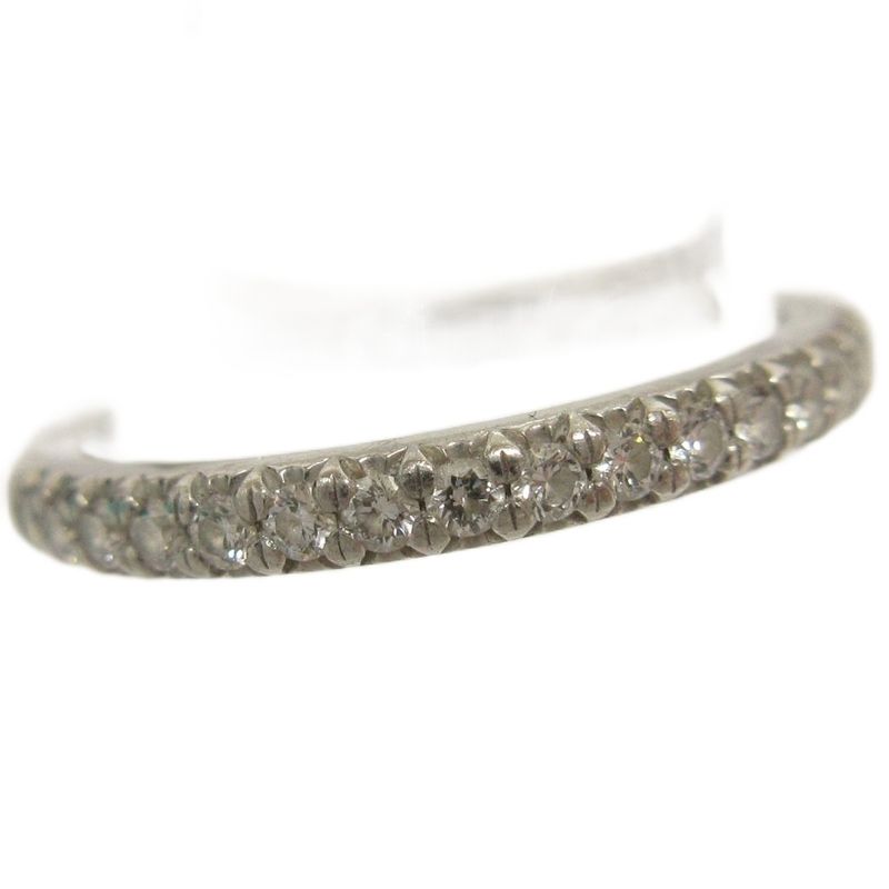 Tiffany & Co Tiffany & CO Half Eternity Ring Diamond Pt950 2.4g Silver Color