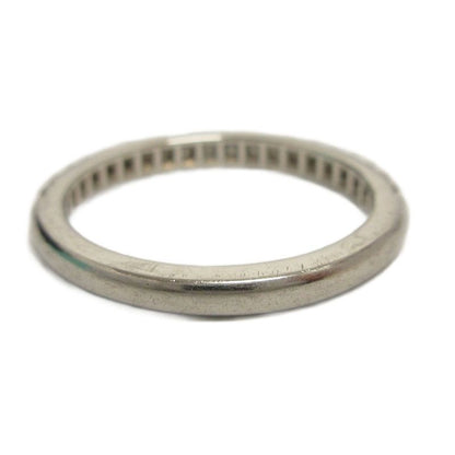 Tiffany & Co Tiffany & CO Half Eternity Ring Diamond Pt950 2.4g Silver Color