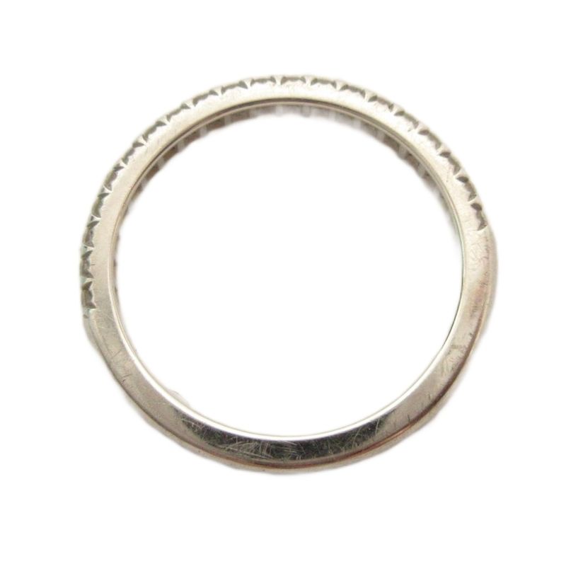 Tiffany & Co Tiffany & CO Half Eternity Ring Diamond Pt950 2.4g Silver Color