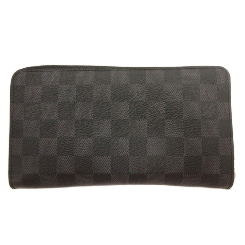 Louis Vuitton N60111 Zippy Organizer NM Damier Graphite Long Wallet Round