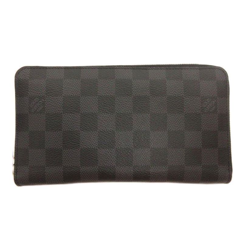 Louis Vuitton N60111 Zippy Organizer NM Damier Graphite Long Wallet Round