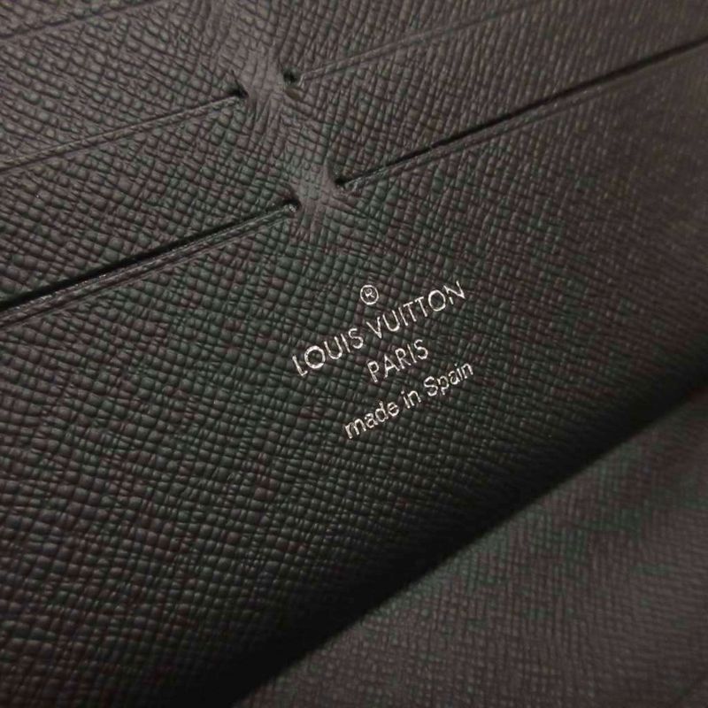 Louis Vuitton N60111 Zippy Organizer NM Damier Graphite Long Wallet Round