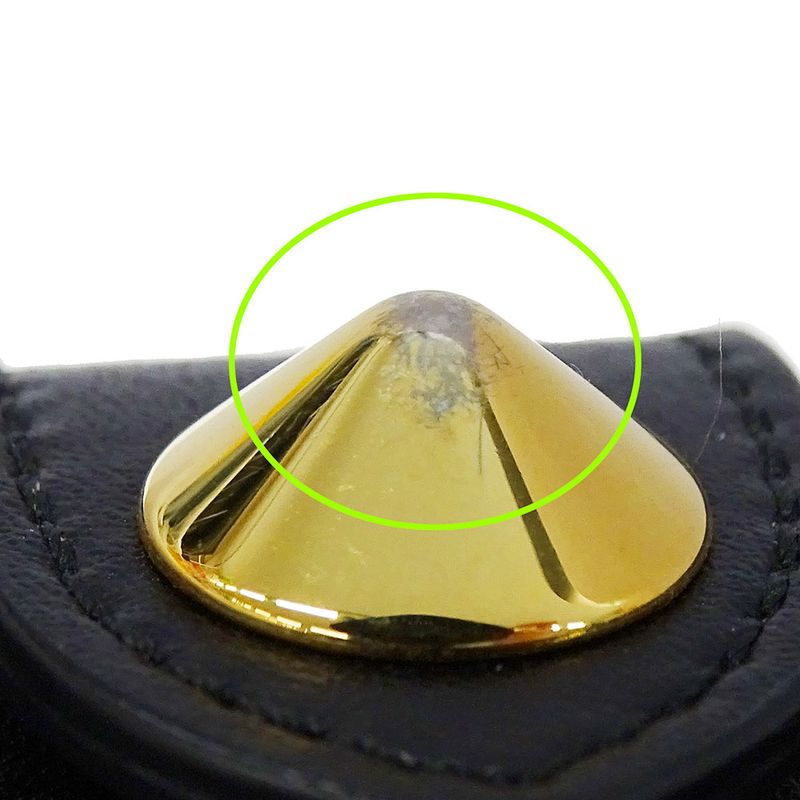 Fendi Card Case Women Men Brand Leather Black Card Holder Business None Simple