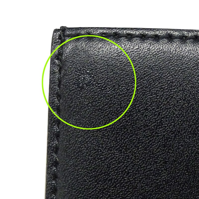 Fendi Card Case Women Men Brand Leather Black Card Holder Business None Simple